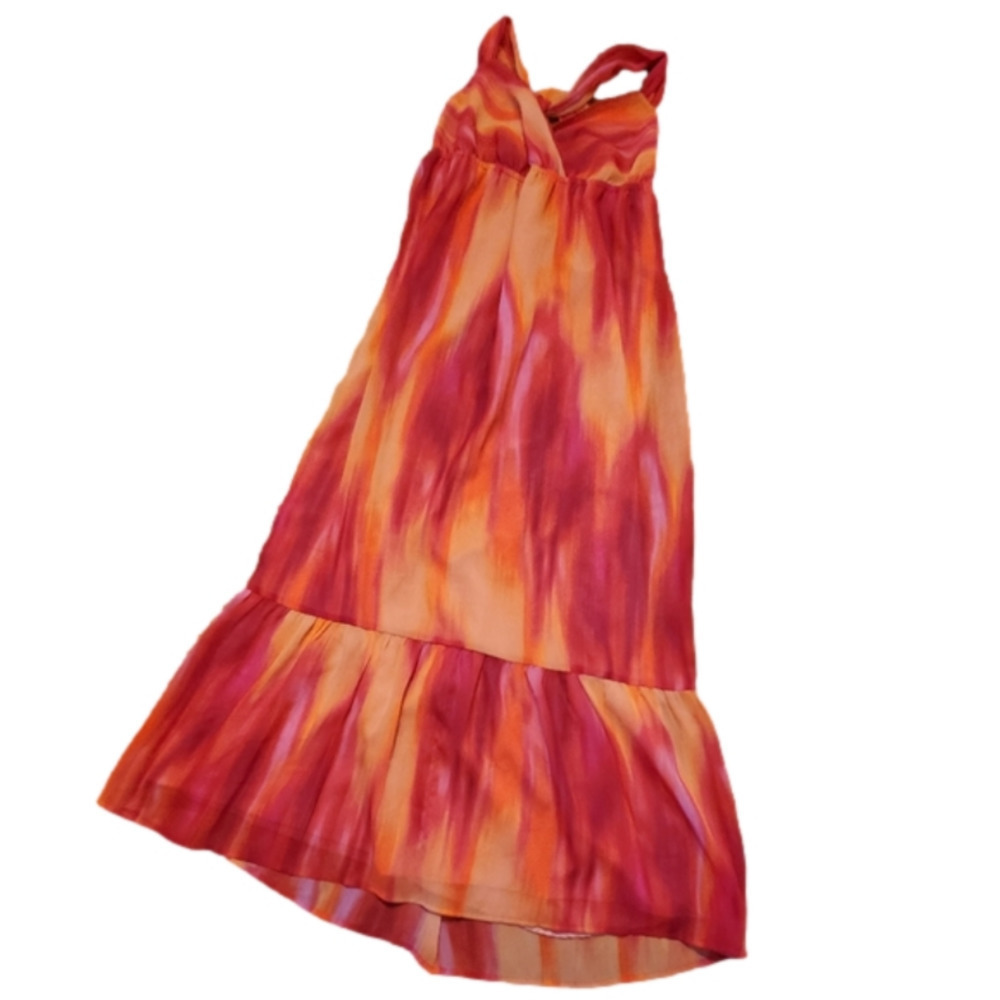 A.n.a. Maxi Dress - Vibrant Pink Orange - sleeveless - Large